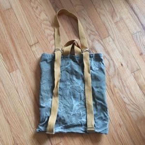 Zara waxed canvas backpack messenger bag